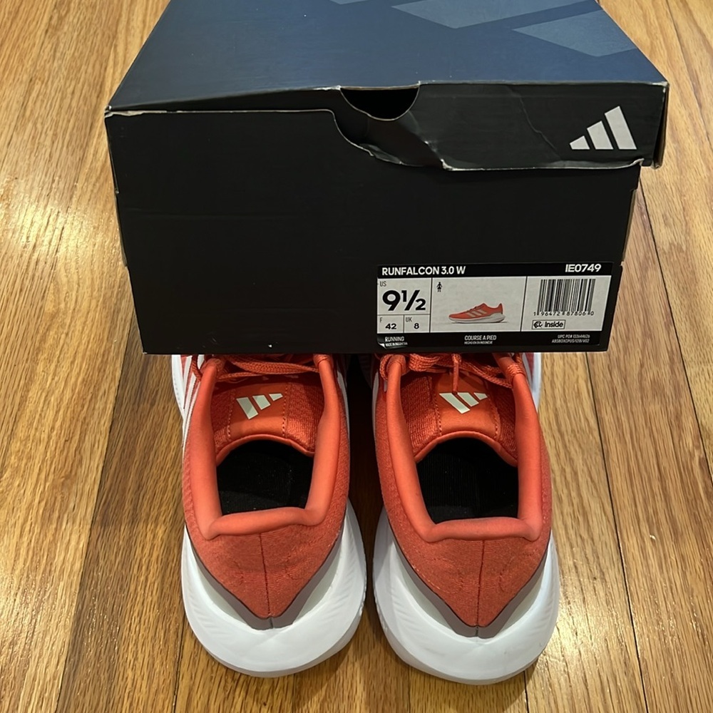 Adidas Women's Sneakers - Orange and white - Picture 8 of 9